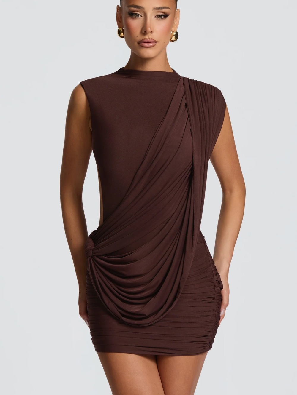 Baby boo Mireya mini dress brown